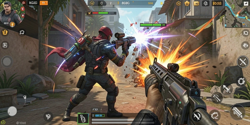 Screenshot gameplay menampilkan pertempuran seru di <strong>8G8G</strong>.