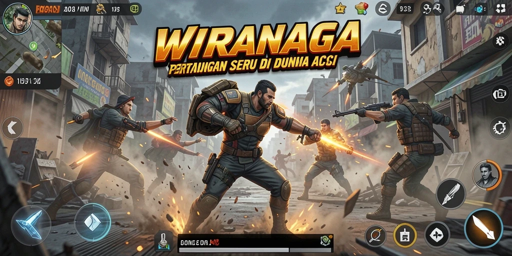 Tampilan seru gameplay WIRANAGA dalam aksi mendebarkan.